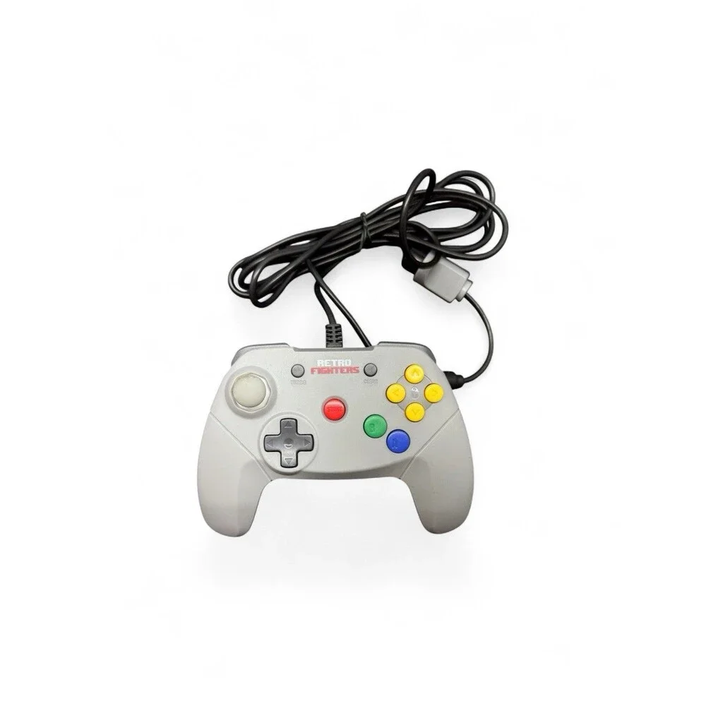 Retro Fighters Brawler64 Wired Controller for Nintendo N64 - Gray - Tested Works